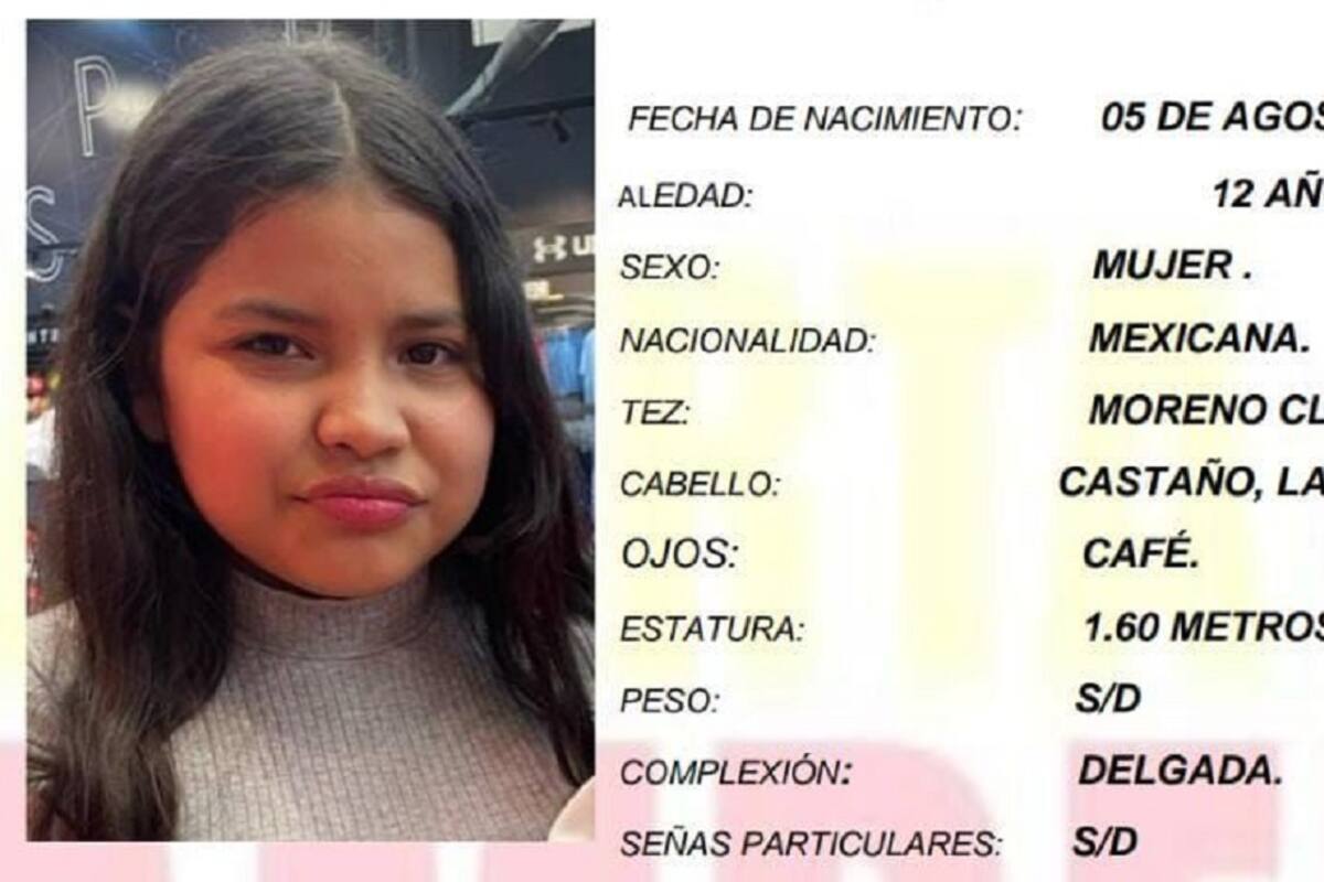 Activan Alerta Amber para Belinda Barrón Moreno de 12 años