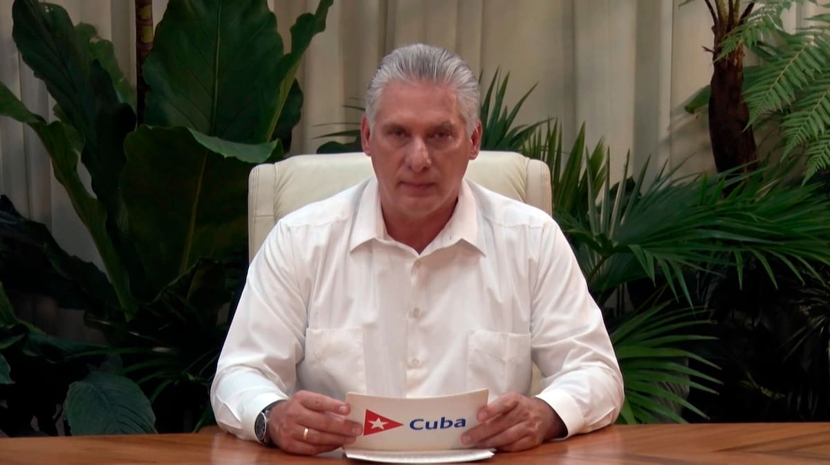 Aunque reconoció la magnitud de la crisis, Díaz-Canel no asumió responsabilidad directa del Gobierno ni del Partido Comunista en el deterioro económico. EFE/ Tomada De Televisión/Archivo