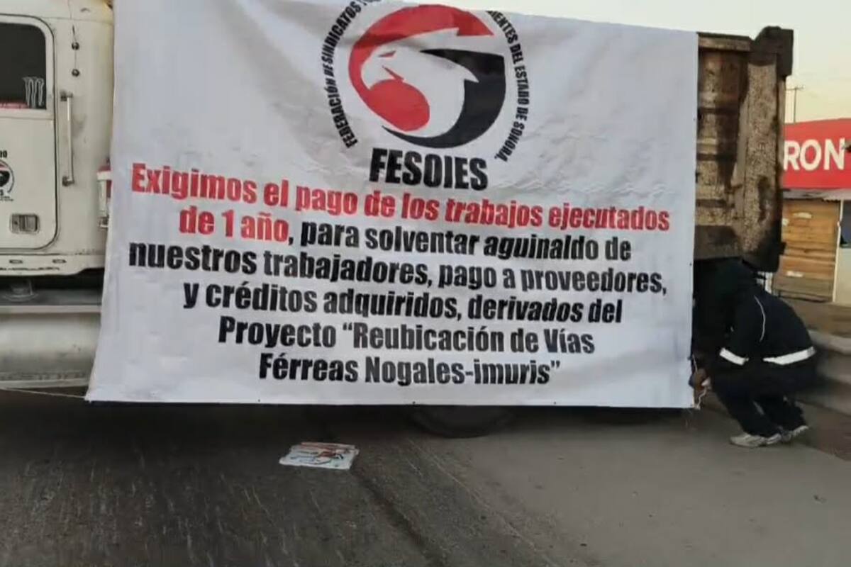 Transportistas exigen pagos por servicios brindados en obra ferroviaria