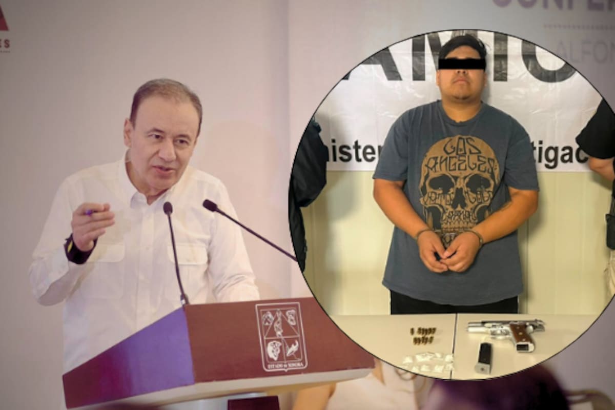 Alfonso Durazo informa la captura de Jesús Adrián “N”, alias “Bomba”, en Hermosillo; el presunto criminal tenía 10 órdenes de aprehensión vigentes por desaparición y homicidio