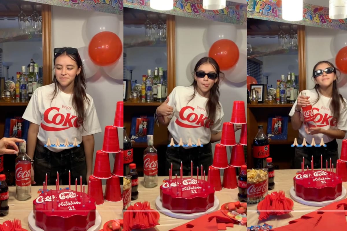 ¡Una fiesta refrescante!: joven celebra su cumpleaños con temática de Coca-Cola y causa furor en TikTok