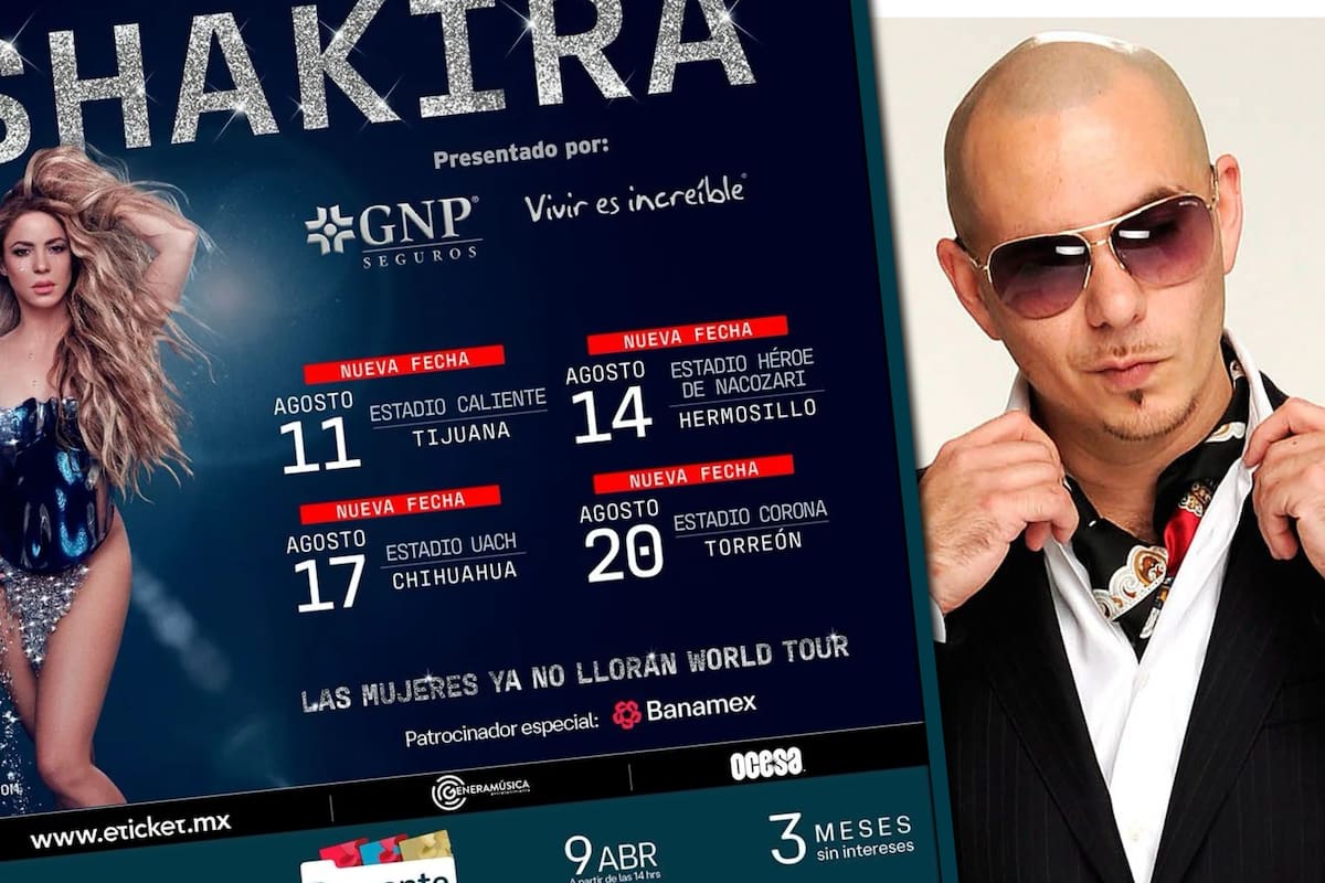 ¡Pitbull en Hermosillo! El cantante ‘Mr worldwide’ acompañará a Shakira en “Las mujeres ya no lloran Tour”
