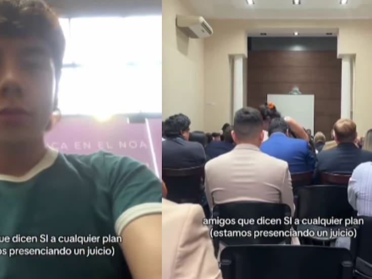 Joven invita a sus amigos a ver un juicio y todos terminan en el tribunal