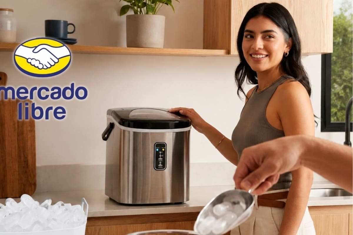 La máquina de hielo Avera de acero inoxidable reduce su precio a 2,319 pesos y permite producir hasta 12 kilos diarios en casa