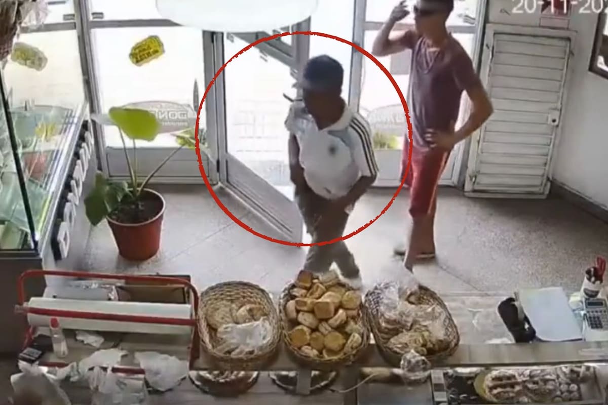 VIDEO: Panadera enfrenta a cuchillazos a ladrón y frustra asalto en Argentina