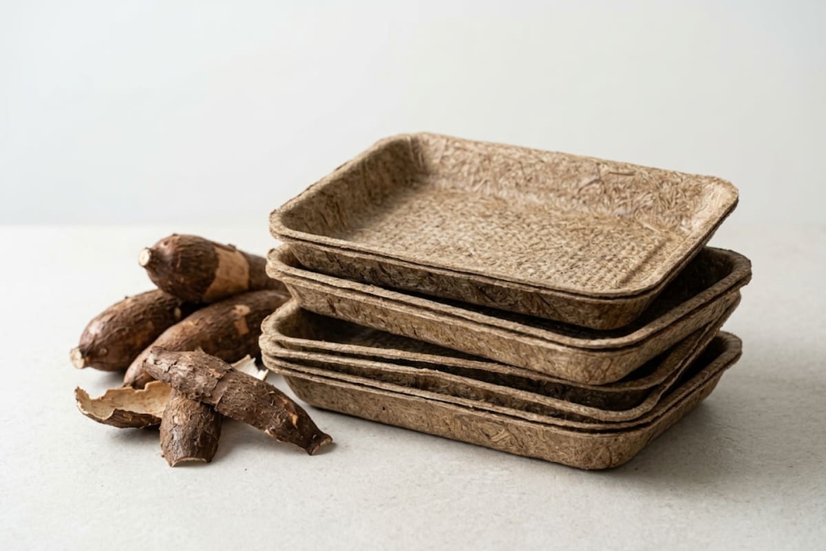 Estudiante de 14 años crea bandejas biodegradables con cáscaras de yuca que podrían sustituir al unicel y degradarse en aproximadamente 30 días