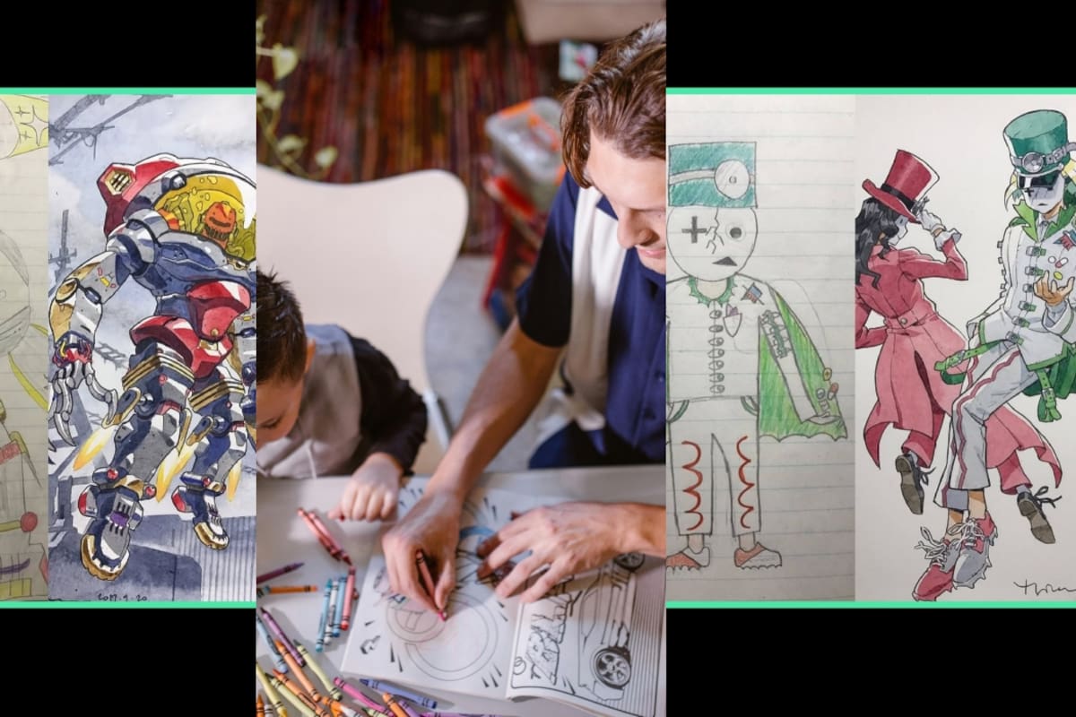 FOTOS: Padre convierte los dibujos de sus hijos en versión anime y el resultado es increíble