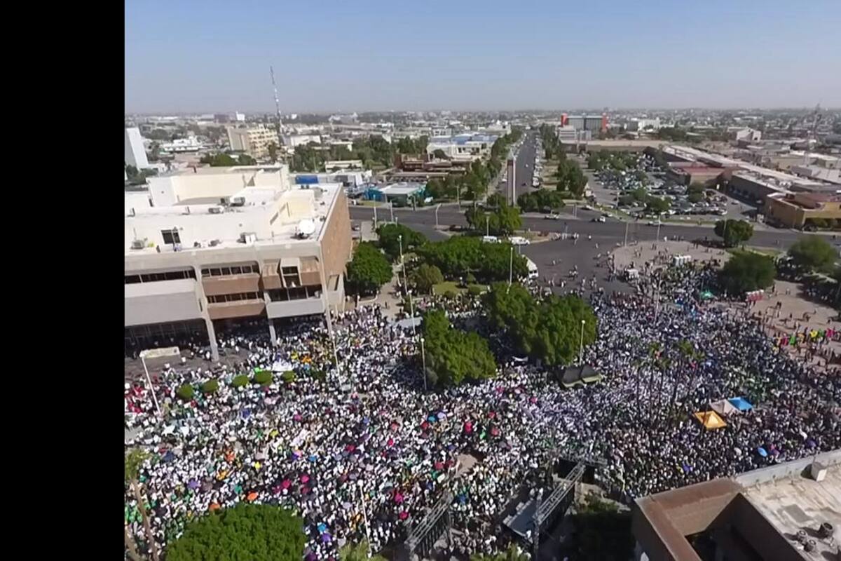 Más de 35 mil en la marcha para exigir pago a la UABC