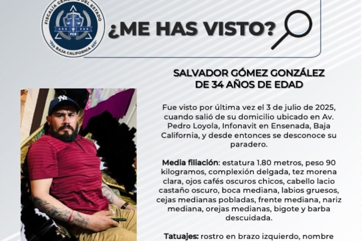 Se busca a Salvador Gómez González de 34 años