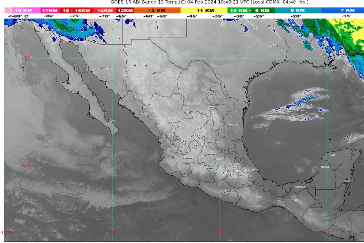 Clima en México: Se prevén vientos fuertes con posibles tolvaneras en la mayor parte del país y lluvias con intervalos de chubascos en Baja California, Veracruz, Oaxaca y Chiapas