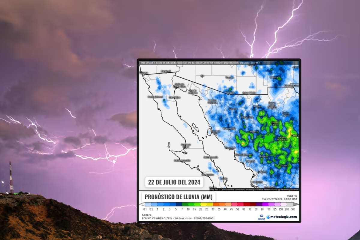 Lluvias en Sonora: Municipios donde podría llover hoy 22 de julio