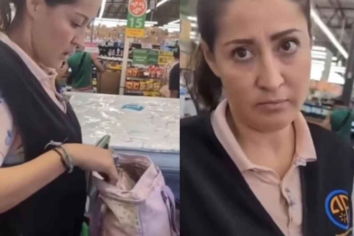 “Acúsenla a ella con la Profeco” Empleada de Bodega Aurrera revisa tickets y pertenencias de una pareja sin su consentimiento y asegura que ya los tienen identificados