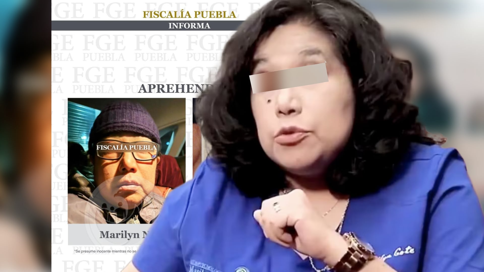 Marilyn Cote fue detenida en Tlaxcala por agentes de la Fiscalía de Puebla.