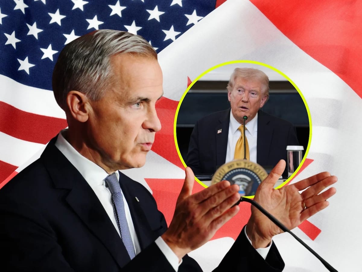 Trump anuncia fin de negociaciones comerciales con Canadá tras polémico anuncio televisivo. | Crédito: AP/Canva