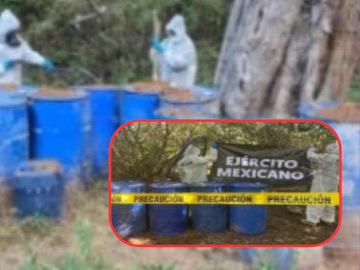 Destruyen en Sinaloa seis áreas con miles de litros de químicos usados para drogas sintéticas