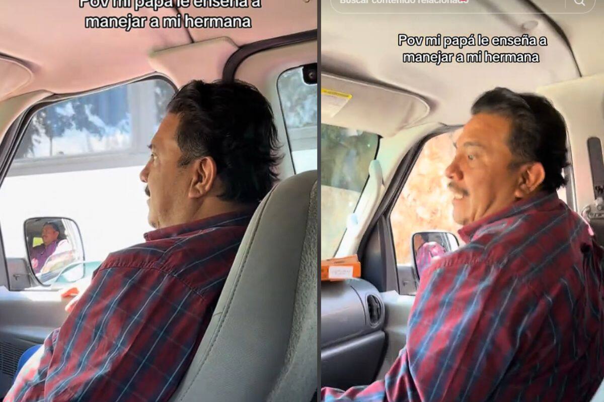 “¡Que te valga!: Padre se viraliza mientras le enseña a manejar a su hija