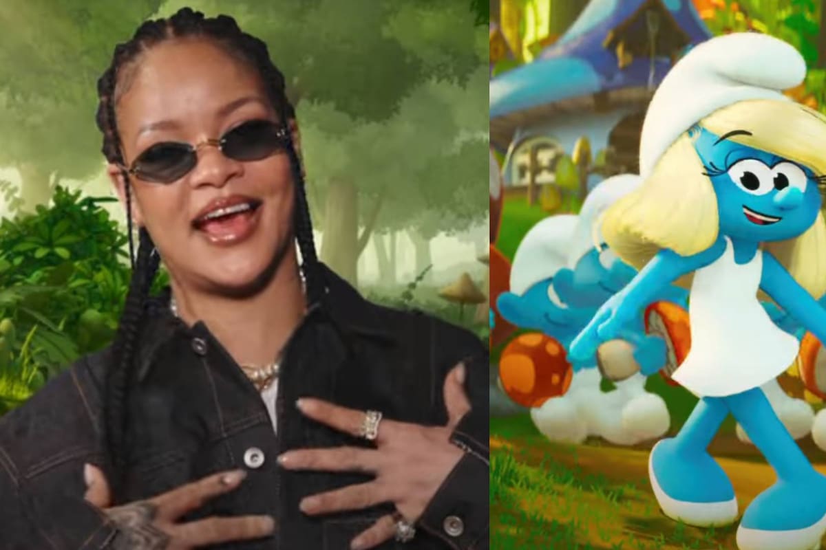 Rihanna revela primer adelanto de la nueva película de "Los Pitufos'