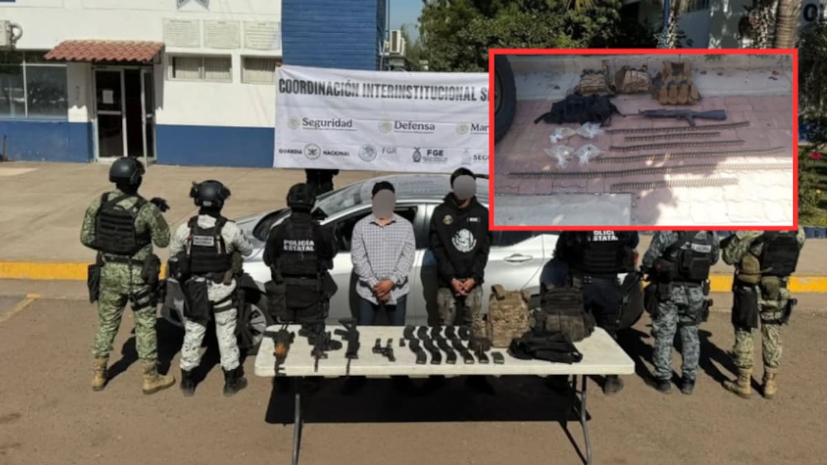 Cinco civiles armados capturados en Navolato: arsenal de armas, municiones y vehículos con reporte de robo asegurados en operativo interinstitucional en Sinaloa