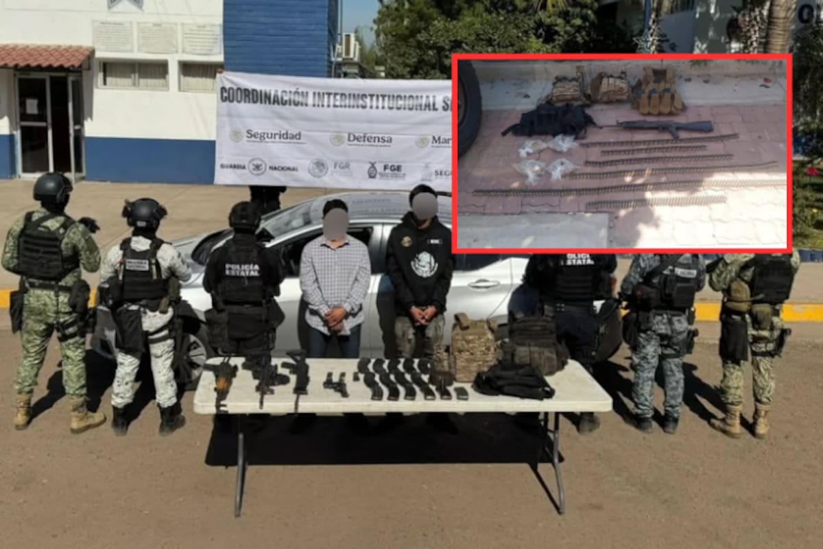 Cinco civiles armados capturados en Navolato: arsenal de armas, municiones y vehículos con reporte de robo asegurados en operativo interinstitucional en Sinaloa