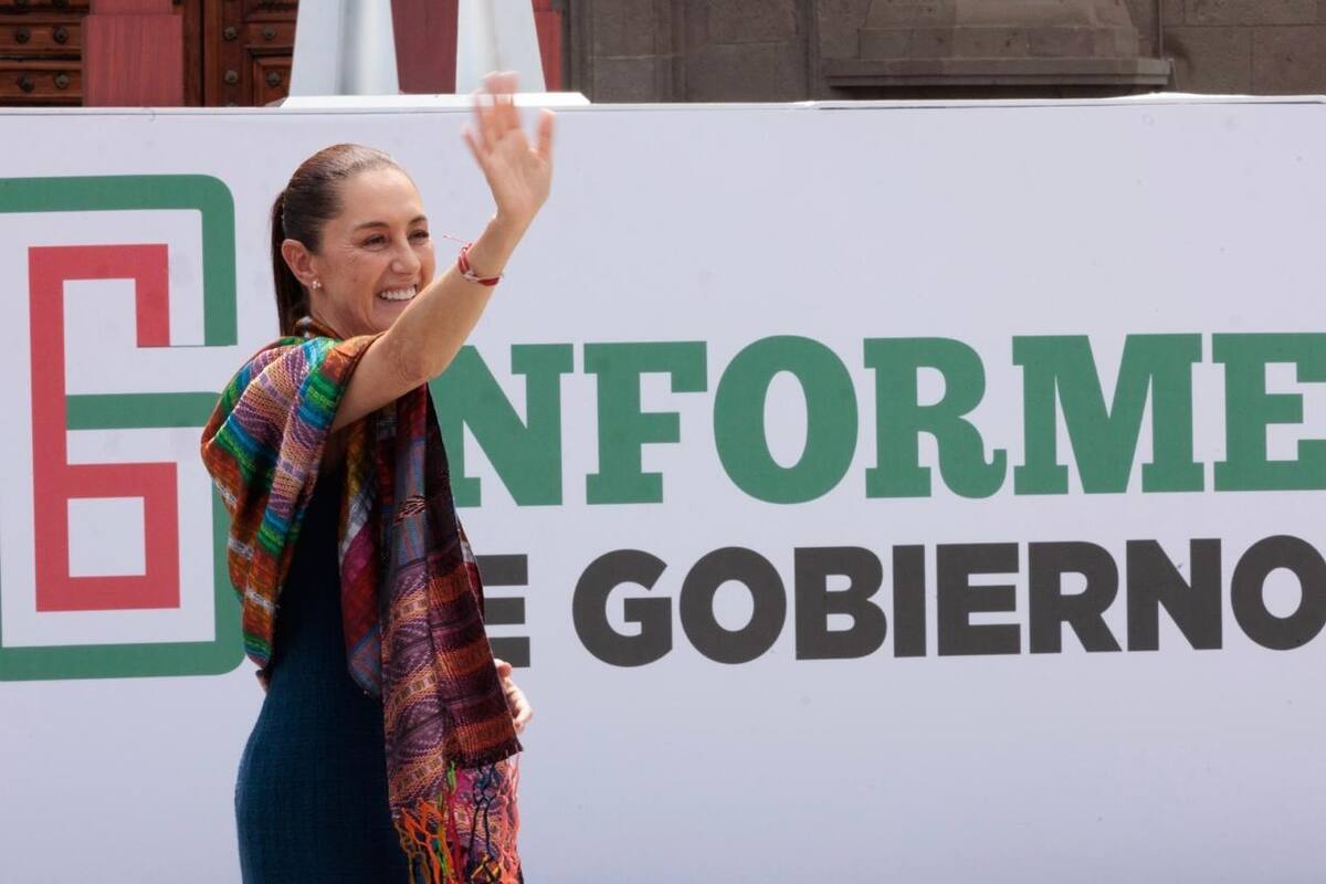 Claudia Sheinbaum en el sexto y último informe de gobierno de AMLO. | Crédito: Presidencia