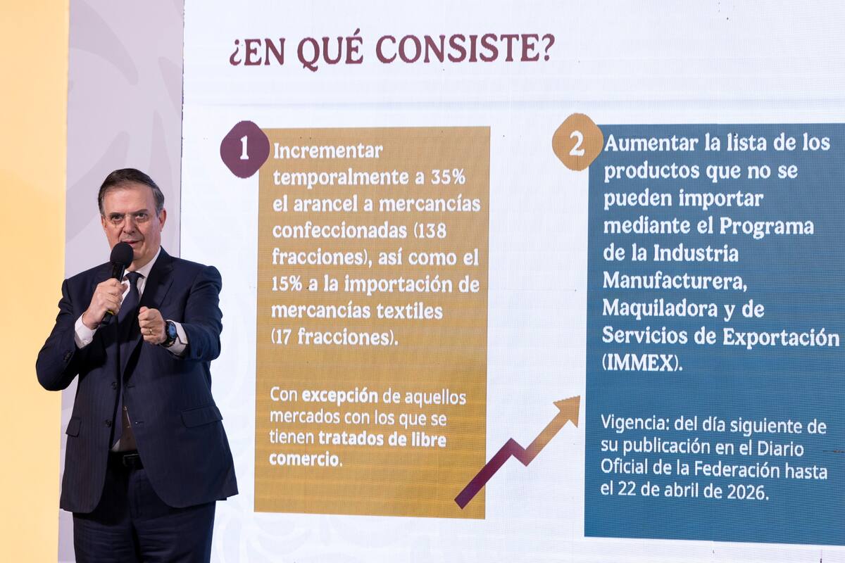Marcelo Ebrard acudió a la "Mañanera del Pueblo" e informó sobre 40 empresas que evaden impuestos en aduanas; retiró patente a 7 agentes. | Crédito: Presidencia