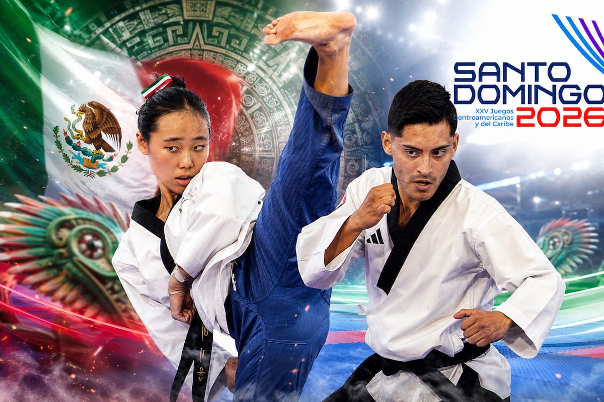 William Arroyo y Cecilia Lee ganan oro para México en poomsae estilo libre mixto de Santo Domingo 2026