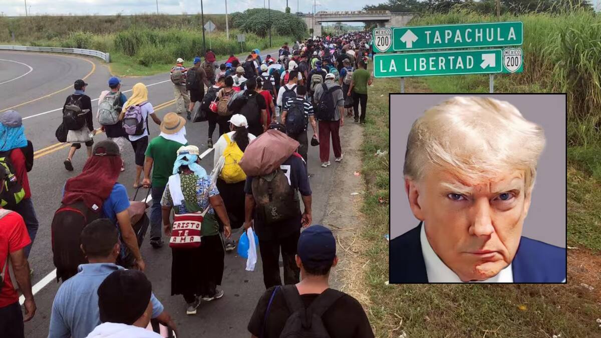 Migrantes. Foto de Trump: AP