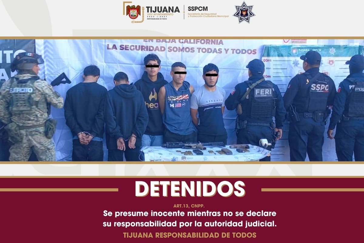 Detienen a cinco hombres armados en Sánchez Taboada durante patrullaje preventivo