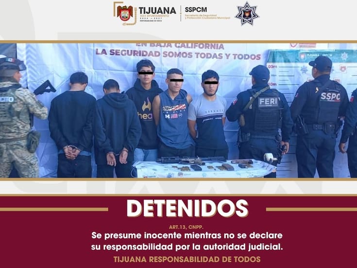 Detienen a cinco hombres armados en Sánchez Taboada durante patrullaje preventivo