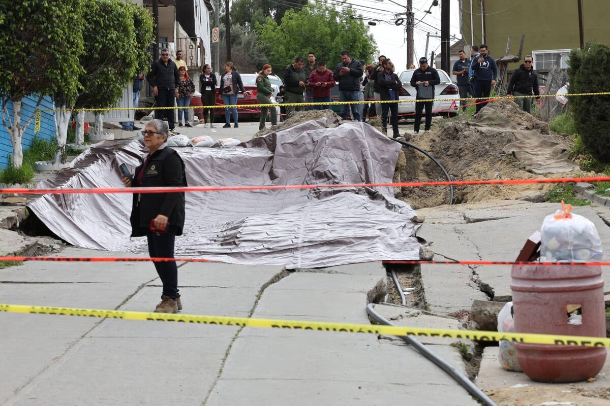 El hundimiento se registra sobre la calle Tomada Esteves.