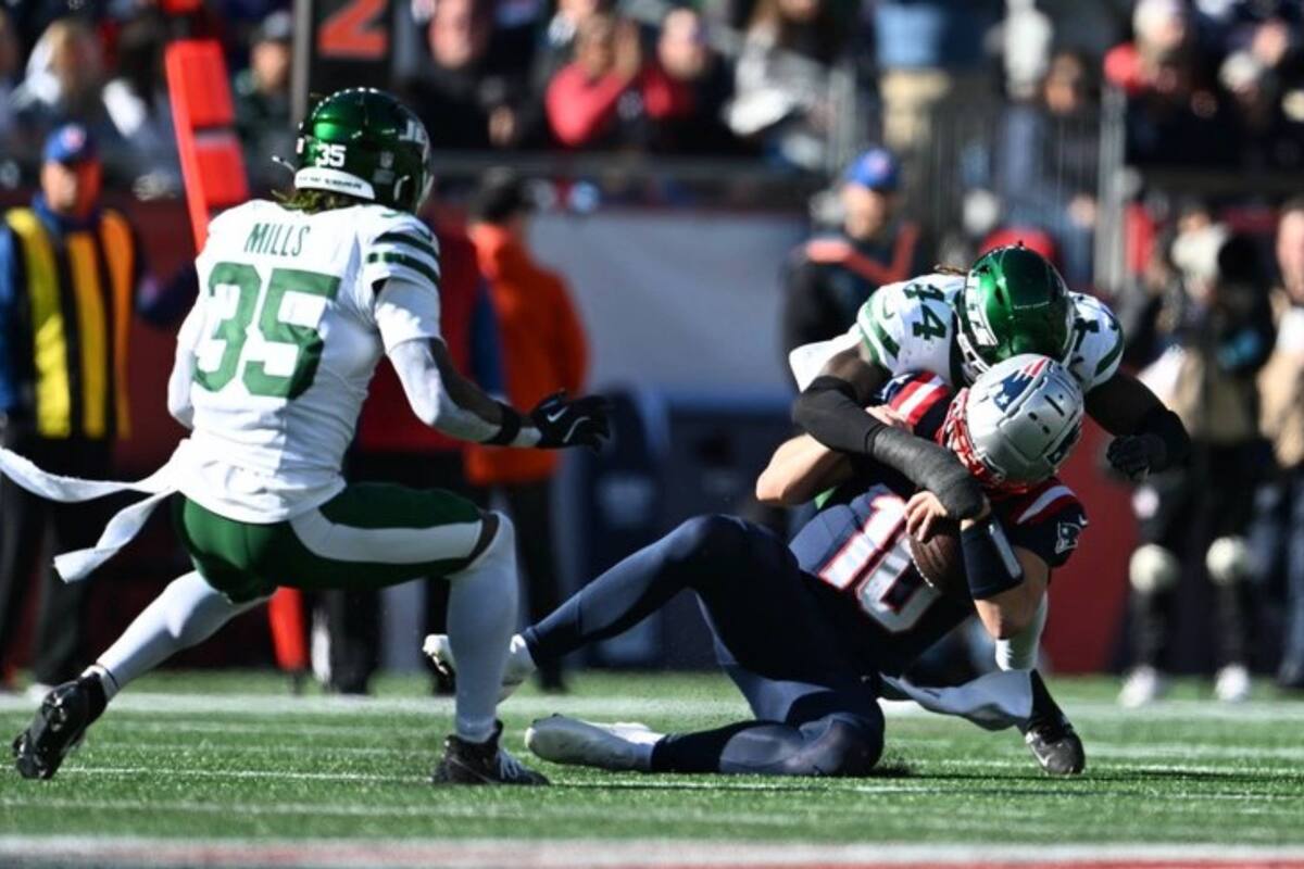 Patriots remontan a los Jets en los últimos 25 segundos; Drake Maye abandonó el juego por conmoción cerebral