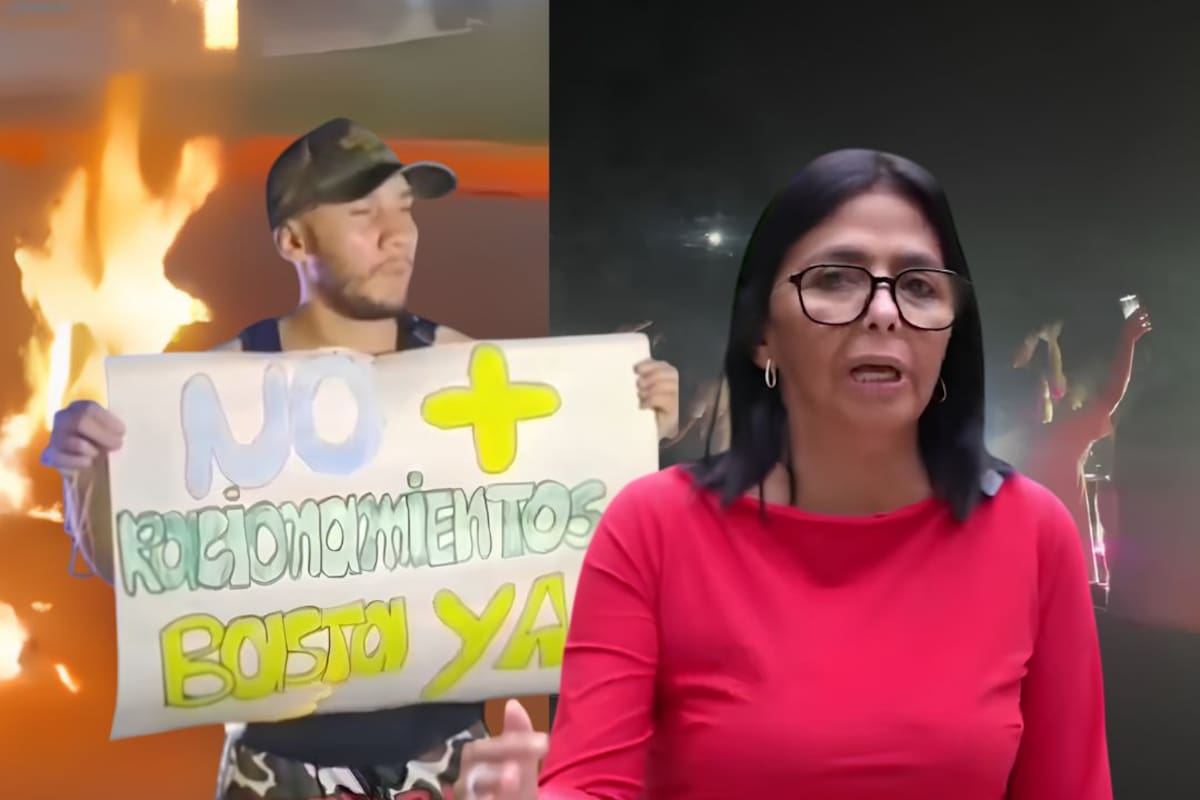 Mientras que los venezolanos permanecen más de 12 horas sin luz y salen a las calles a protestar, Delcy Rodríguez afirmó que ya pueden acceder a repuestos para el sistema eléctrico