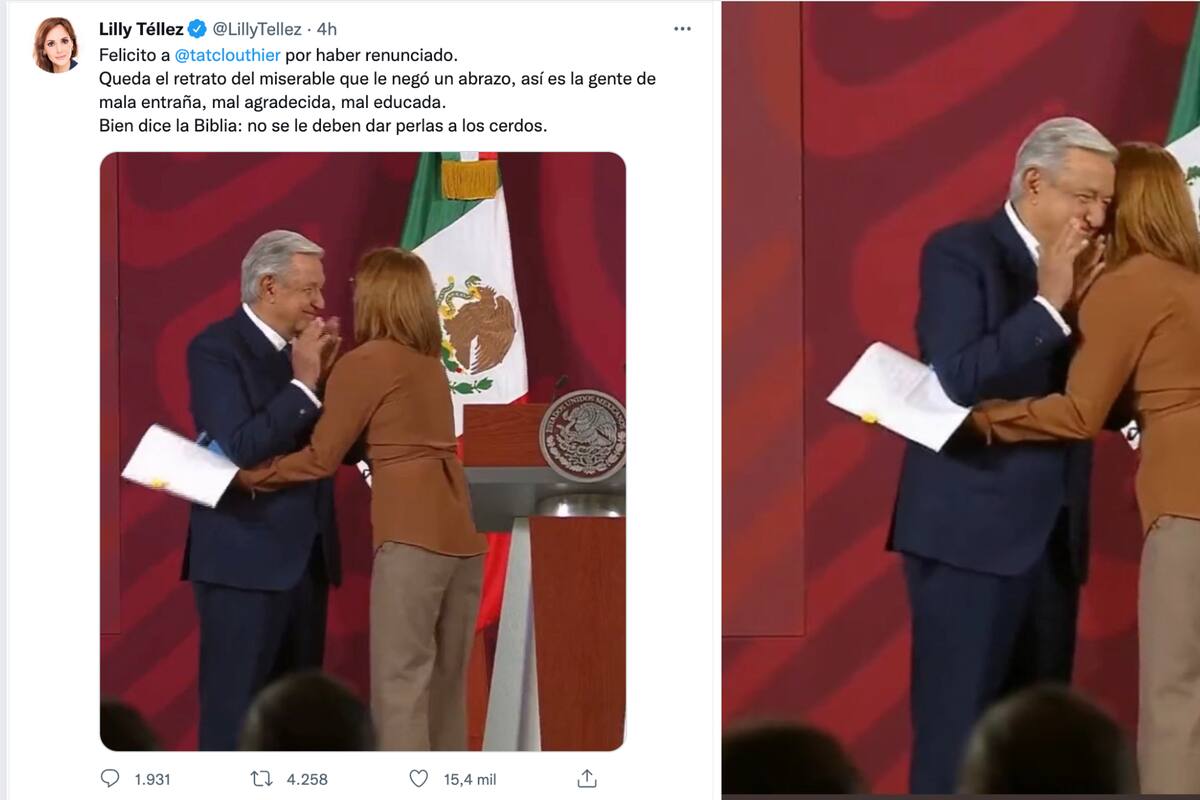 Lilly Téllez llama “miserable” a AMLO y le culpa de no abrazar a Tatiana Clouthier