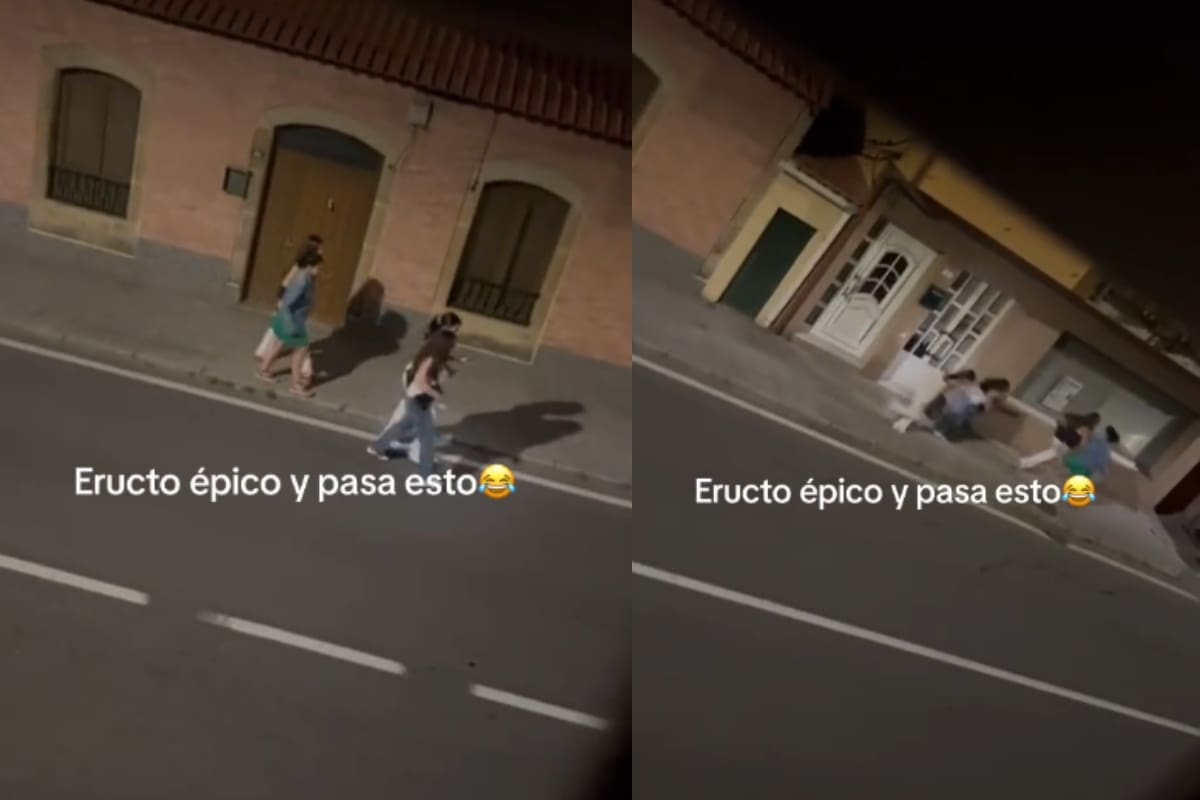 Hombre asusta a un grupo de mujeres en la calle de esta curiosa manera (VIDEO)