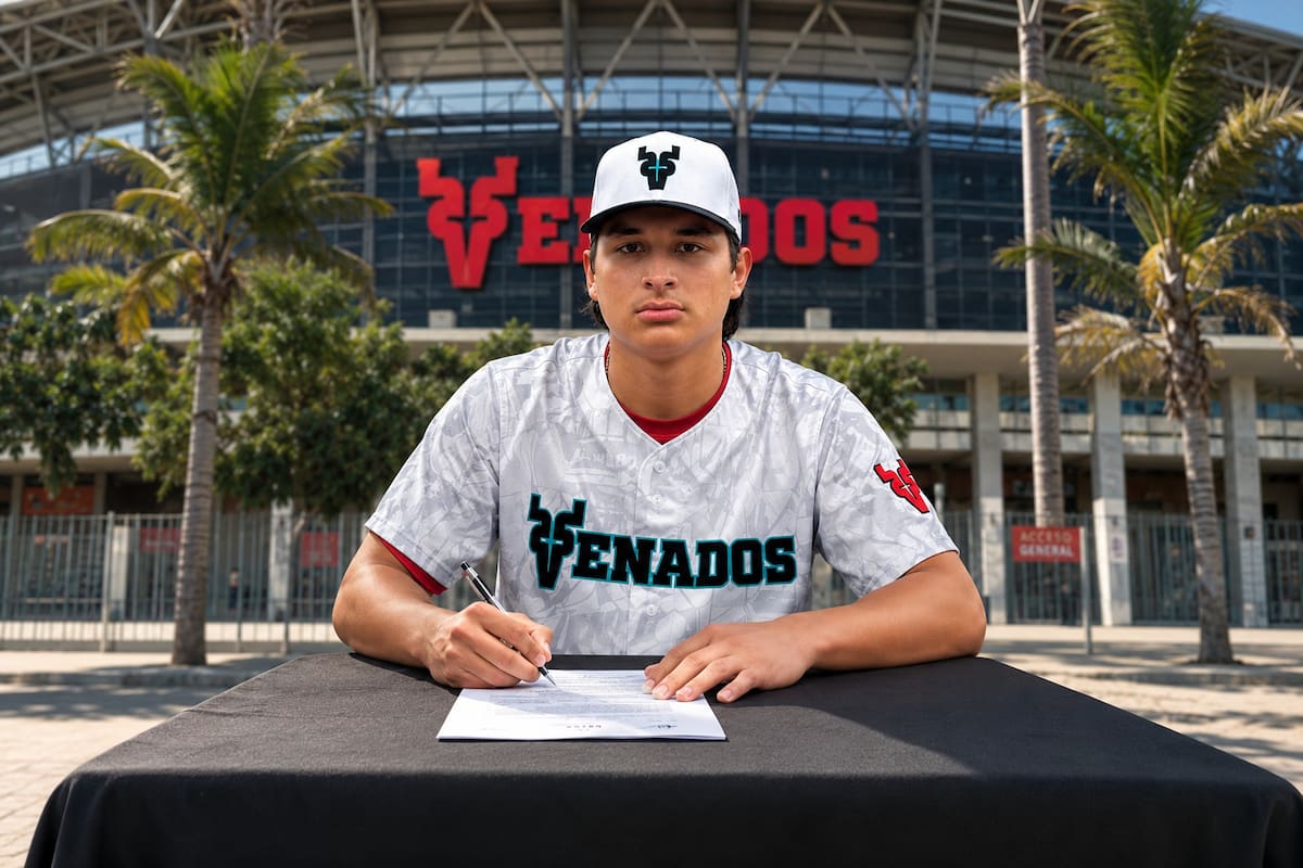 Venados de Mazatlán firma al prospecto de 15 años Nelson Escalante, quien ya lanza a 92 millas por hora