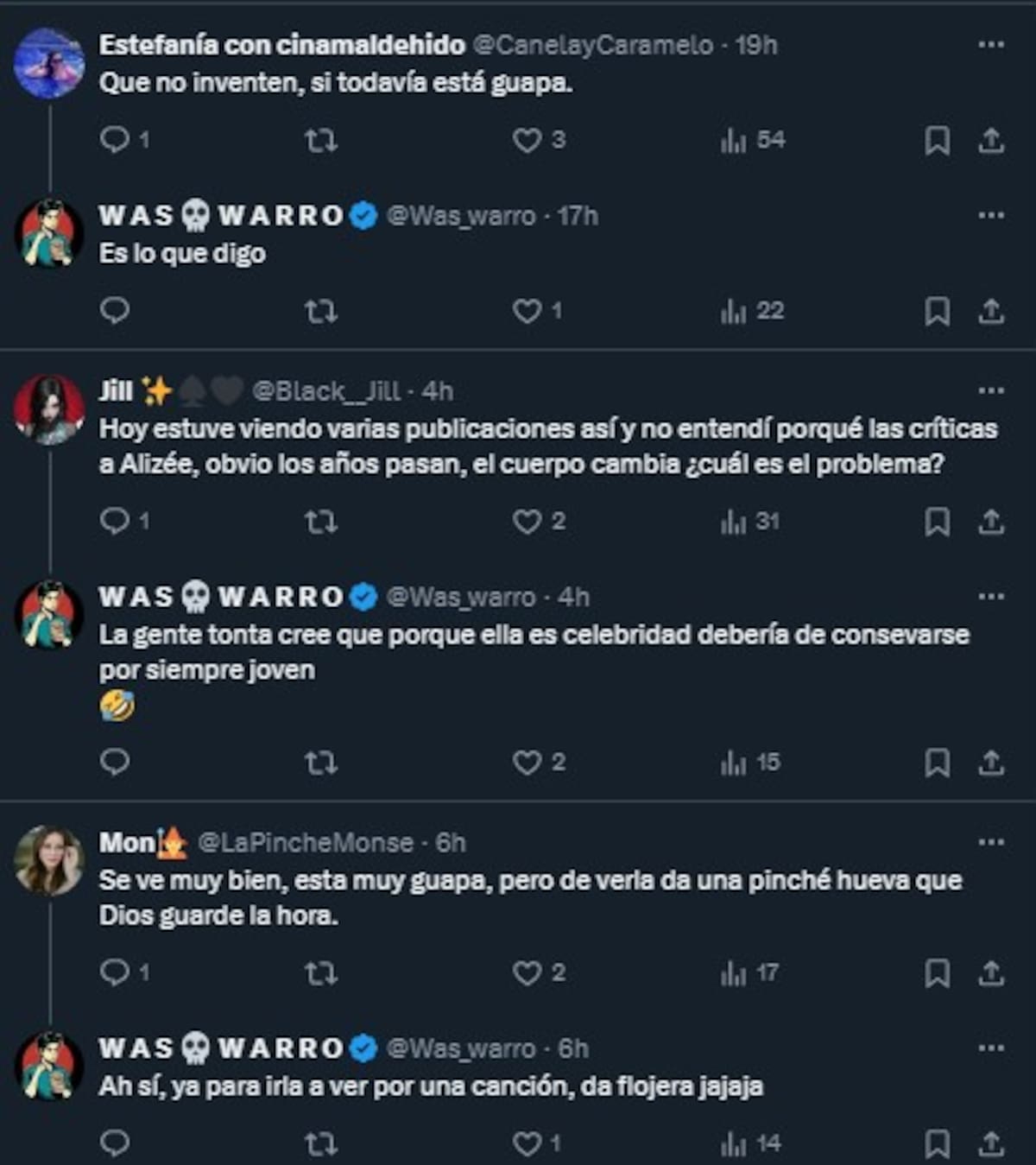 Defienden a Alizée por criticas a su apariencia física / Cuenta de X: @Was_warro