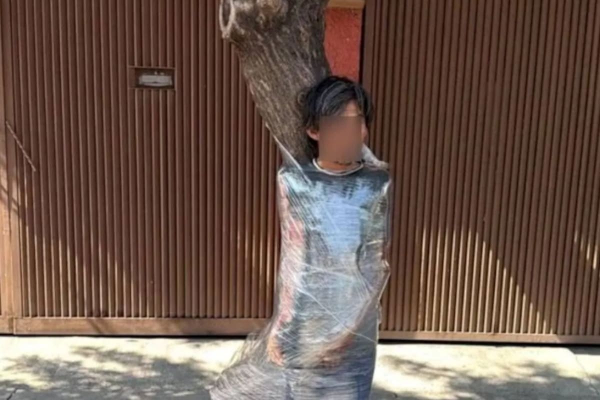 Vecinos de Benito Juárez persiguen y amarran a un árbol a presunto ladrón de bicicleta