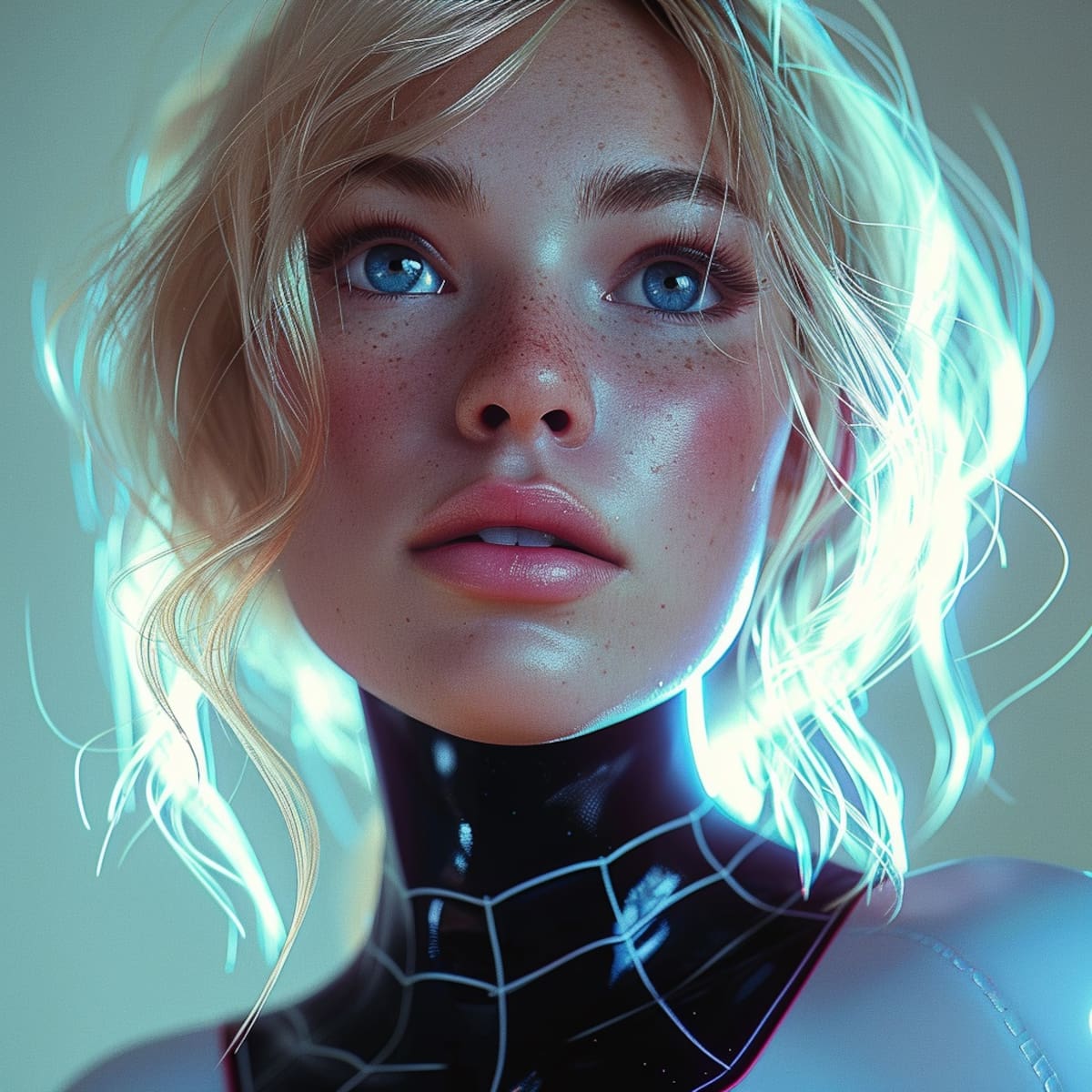 Spider GWen en versión realista según la Inteligencia Artificial