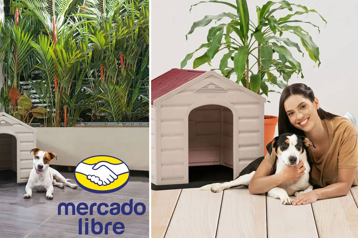 La casa para perro Rimax que vende Mercado Libre en 899 pesos y que tiene ventilación para uso exterior