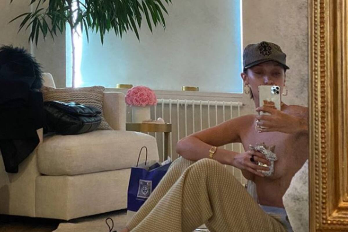 Bella Hadid presume figura y por poco lo muestra todo
