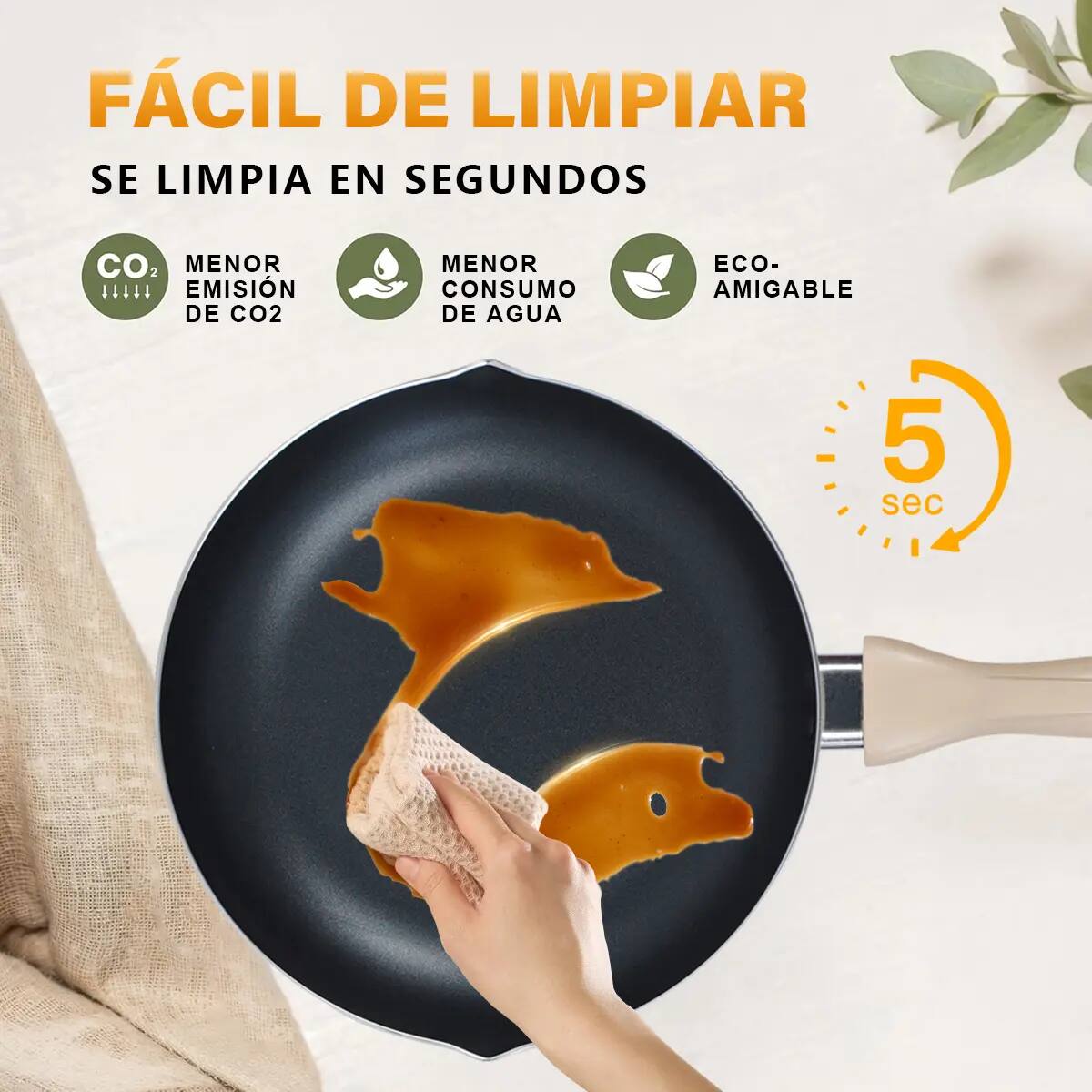 De acuerdo con los detalles sobre la batería de cocina, ésta es muy fácil de limpiar. | Foto: Mercado Libre