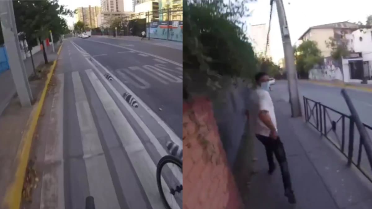 Video viral muestra a ciclistas persiguiendo y deteniendo a presunto ladrón que huía tras robar celular a una mujer en plena vía pública