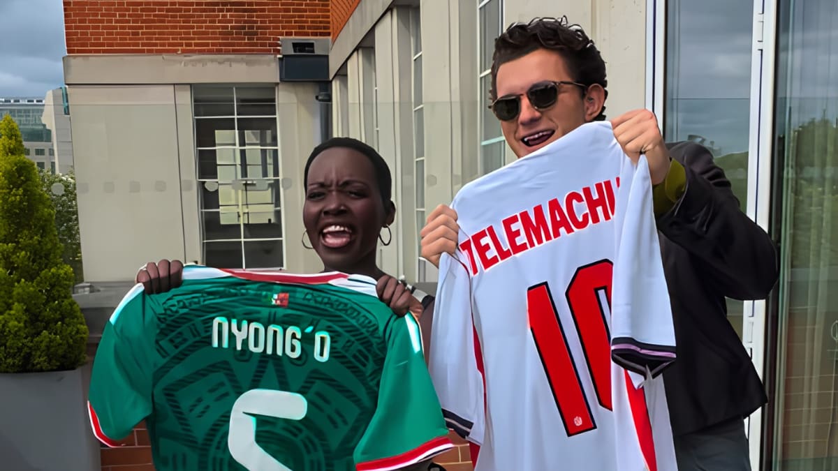Lupita Nyong’o y Tom Holland dividen pasiones previo al México vs. Inglaterra