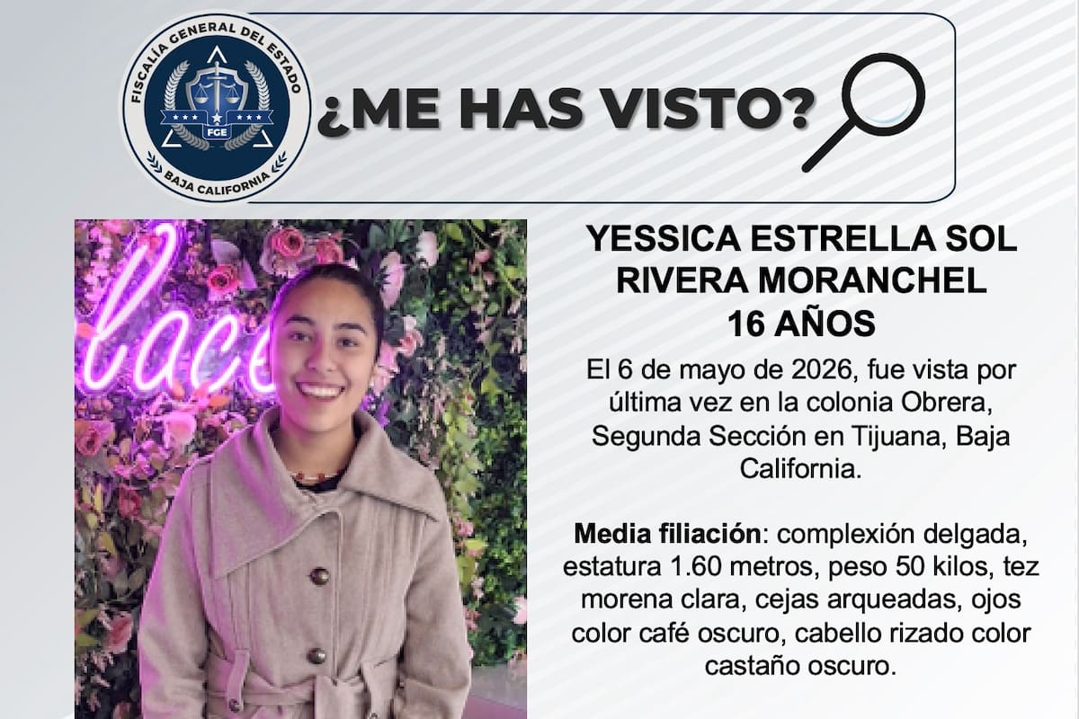 Se busca a Yessica Estrella Sol Rivera Moranchel de 16 años