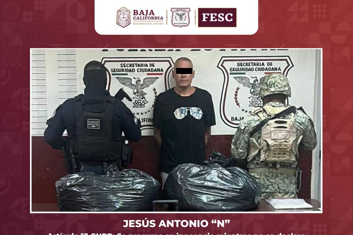Decomisan FESC y SEDENA marihuana y metanfetamina en Tecate