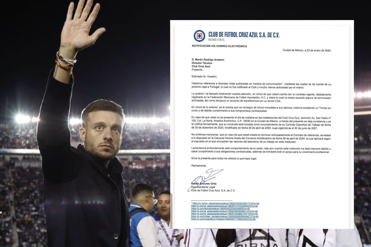 Cruz Azul demandará a Martín Anselmi tras abandonar al equipo y viajar a Portugal