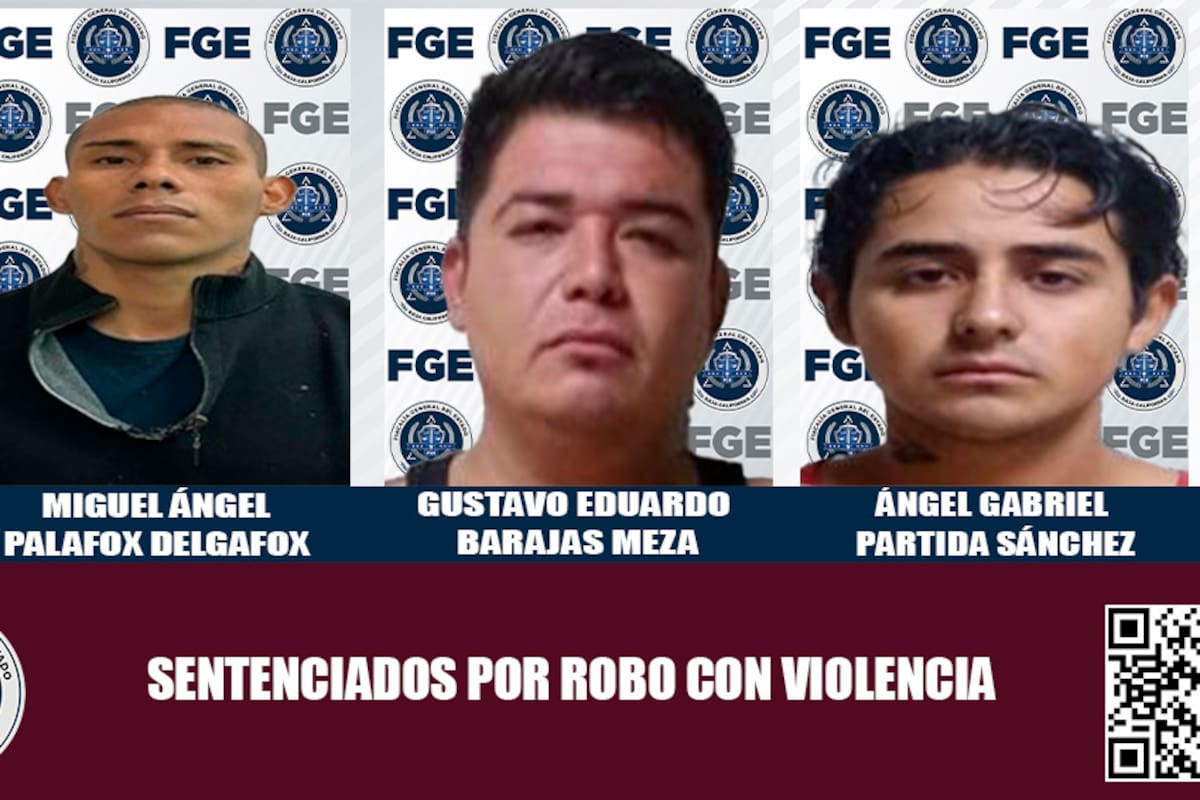Sentencias condenatorias para tres hombres por robo con violencia