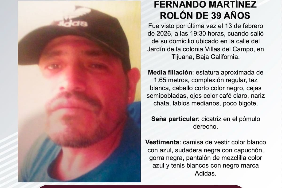 Se busca a Fernando Martínez Rolón de 39 años