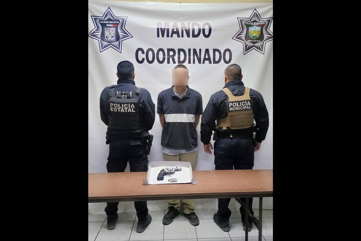 Arma de fuego asegurada a conductor tras intento de fuga en SLRC