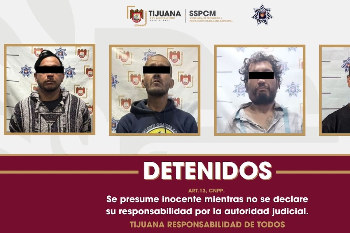 Detienen en Tijuana a cuatro personas con órdenes de aprehensión en operativos preventivos